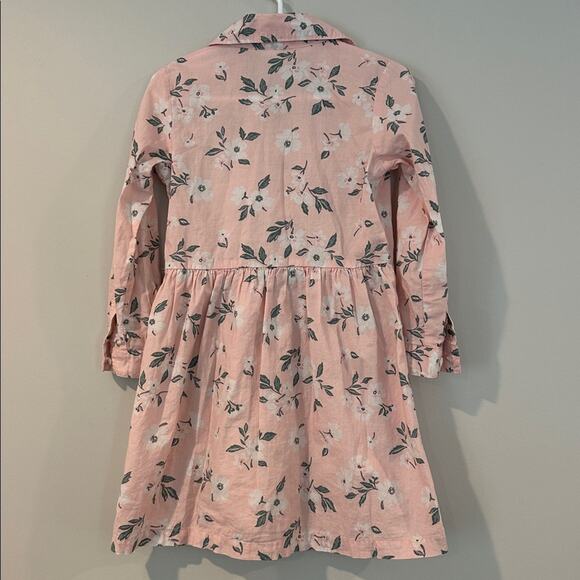 Carter’s 5T Pink Floral Long Sleeve Collared Cotton Dress - Picture 9 of 9
